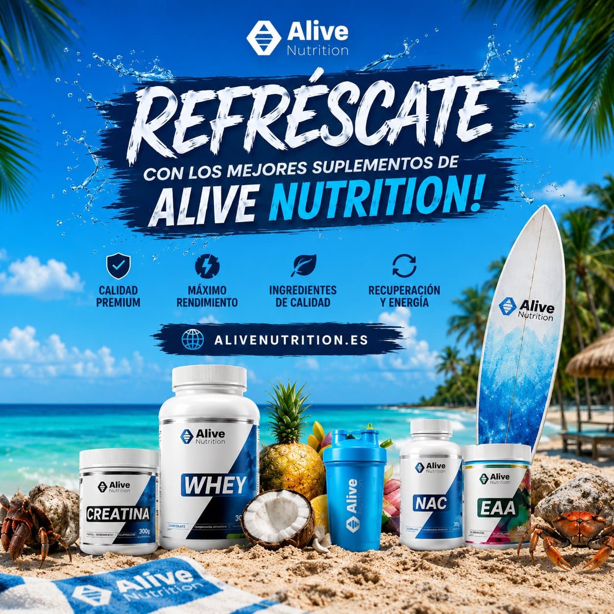Refréscate con los mejores suplementos de Alive Nutrition